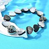 Abalone Shell Beads Stretch Bracelets BJEW-D315-03P-4