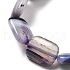 Natural Banded Agate Beads Strands G-K392-B11-13x18mm-4