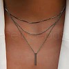 Alloy 3 Layer Necklaces for Women WG9523E-14-1