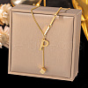 304 Stainless Steel Cube Initial Pendant Necklaces FS-WG9AF3A-07-1