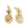 Brass Micro Pave Cubic Zirconia Charms KK-E068-VF149-1