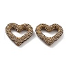 Heart Shape Polymer Clay Rhinestone Beads CLAY-NH0001-09A-02-1