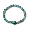 Synthetic Dyed Turquoise Beaded Stretch Bracelets for Women Men BJEW-JB11549-04-2