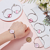  12Pcs 3 Colors Word HOPE Glass Link Bracelets BJEW-NB0001-12-3