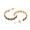 304 Stainless Steel Enamel Stud Earrings EJEW-S226-02G-01-3
