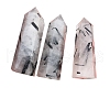 Point Tower Natural Tourmalinated Quartz Home Display Decoration PW-WG71006-01-4