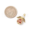 Glass Pearl Round Beaded Pendants PALLOY-MZ00747-3