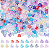   10Colors Two Tone Acrylic Bead Caps MACR-PH0001-71-1
