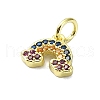 Brass Micro Pave Colorful Cubic Zirconia Pendants KK-H475-12G-2