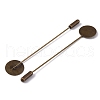 Brass Lapel Pin Base Settings KK-WH0045-025A-S-2