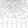 Unicraftale 100PCS Cross Tibetan Style Alloy Pendants TIBEP-UN0001-10-1