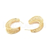 Rack Plating Brass Hollow Out C-shape Stud Earrings for Women EJEW-F308-08G-2