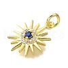Brass Micro Pave Cubic Zirconia Charms KK-V011-56G-2