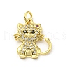 Brass Micro Pave Cubic Zirconia Pendants FIND-Z023-03C-1