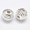 Fancy Cut 925 Sterling Silver Round Beads STER-F012-10-1