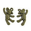 Tibetan Style Alloy Bear Pendants TIBEP-3009-AB-FF-1