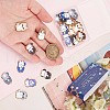 SUNNYCLUE 32Pcs 8 Styles Printed Enamel Alloy Pendants ENAM-SC0005-40-3