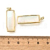 Natural White Shell & Epoxy Resin Pendants KK-E794-02G-08-3