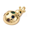Brass Micro Pave Cubic Zirconia Pendants KK-U076-10G-B-2
