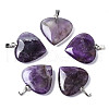 Natural Amethyst Pendants G-S364-081B-01-1