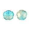 Transparent Spray Painted Glass Beads GLAA-Q089-003-G001-4