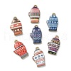 35Pcs 7 Styles Alloy Printed Pendants PALLOY-CJ0002-56-7