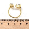 Brass Micro Pave Cubic Zirconia Cuff Rings for Women RJEW-F181-08G-8