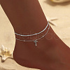 2Pcs Cross Alloy Anklets FS-WGFFC1B-05-1