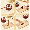 Brass Wax Seal Stamps with Rosewood Handle AJEW-WH0412-0252-3
