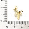 Brass Micro Pave Clear Cubic Zirconia Pendants KK-L225-004G-02-3