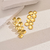 Vintage Brass Leaf Stud Earrings QA7919-2