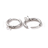 Tarnish Resistant 304 Stainless Steel Huggie Hoop Earring Findings X-STAS-J400-36P-2