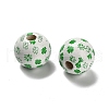 St. Patrick's Day Series Printed Schima Wood European Beads WOOD-V002-01G-2
