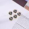 Light Gold Plated Alloy Enamel Pendants ENAM-R055-05B-9
