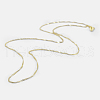 925 Sterling Silver Singapore Chain Necklaces STER-F039-45cm-06G-1