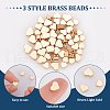 ARRICRAFT 60Pcs 3 Style Brass Beads KK-AR0003-31-4