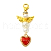 Angel ABS Plastic Imitation Pearl Pendant Decorations HJEW-JM02859-02-1
