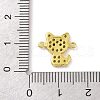 Real 18K Gold Plated Brass Pave Clear Cubic Zirconia Connector Charms KK-L209-059G-02-3