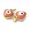 Brass Enamel Charms KK-S518-03G-G-2