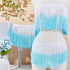 Fingerinspire 2M Two Tone Polyester Tassel Ribbon OCOR-FG0002-37B-5