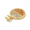 Brass Micro Pave Cubic Zirconia Pendants KK-B059-35G-4