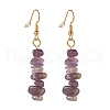Natural Amethyst Chip Beaded Dangle Earrings EJEW-JE04788-05-1