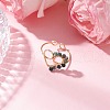 Natural Moss Agate Cuff Rings RJEW-TA00206-04-1