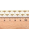 304 Stainless Steel Textured Oval Link Chains CHS-N005-06F-G-3