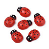 Natural Spray Painted Self-adhesive Cabochons WOOD-N018-03B-1