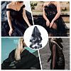 Polyester Long Mesh Tulle Bridal Veils with Combs OHAR-WH0029-09B-5