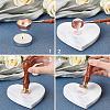 Golden Tone Wax Seal Brass Stamps with Wood Handles AJEW-WH20032-002-3