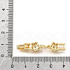 Brass Micro Pave Clear Cubic Zirconia Fold Over Clasps KK-R222-06G-3