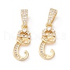 Eco-Friendly Brass Micro Pave Cubic Zirconia Pendants KK-K265-01G-C-1