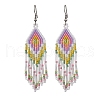 Boho 304 Stainless Steel with Glass Dangle Stud Earring EJEW-MZ00175-01-1